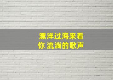 漂洋过海来看你 流淌的歌声